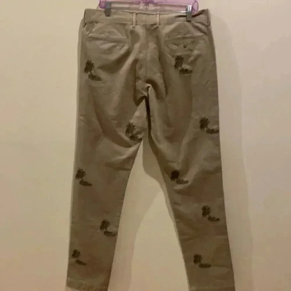 - J.Crew Straight-fit Broken-in chino pant in embroidered palm